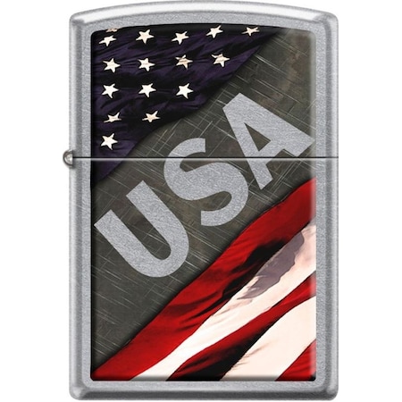 Zippo 2024 Zippo Custom Usa Stars And Metal Street Chrome ZIP-207CI403144